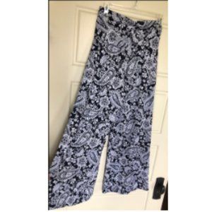 Women's Bohemian Paisley Printed Palazzo Pants - Medium